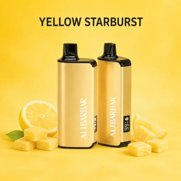 alibarbar 9000 puffs yellow starburst
