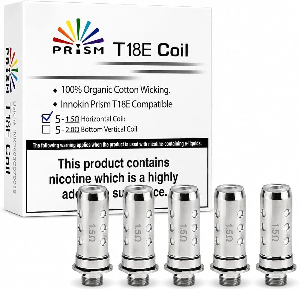 Close-up image of a high-resistance Mouth-to-Lung (MTL) vape coil, showing its thinner wire or compact mesh design.