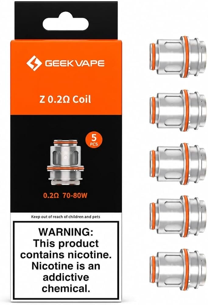 Close-up image of a low-resistance Direct-to-Lung (DTL) sub-ohm vape coil, featuring thicker wire or expansive mesh for higher power.