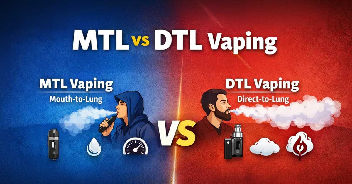 Bottles of e-liquid clearly labeled with 50% PG / 50% VG ratio, suitable for MTL vaping.