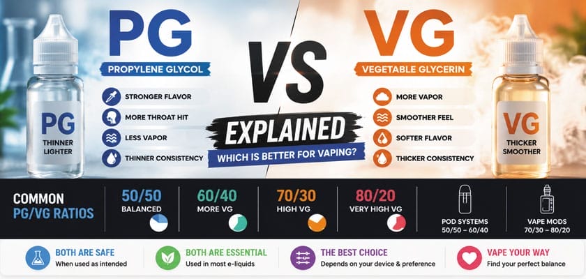 pg vs vg vape liquid ratios