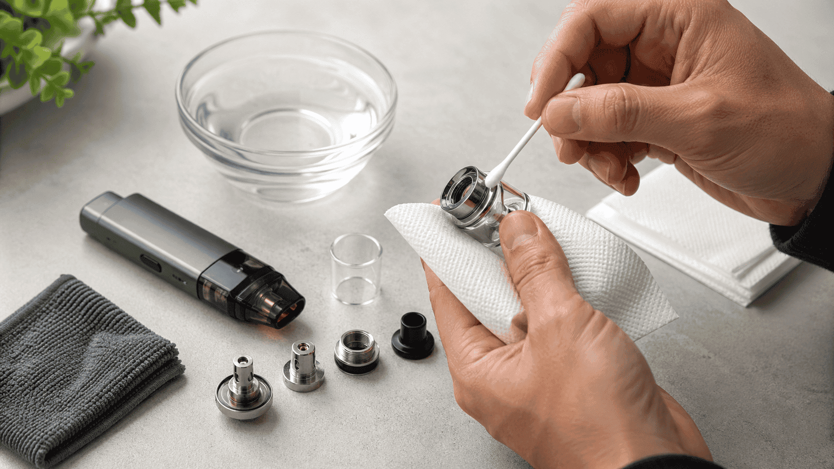 Close-up of a vape device